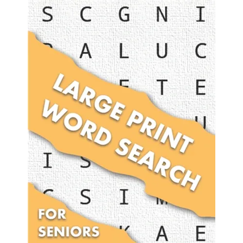 Large Print Word Search For Seniors: Word Search Puzzle Book Sets For Adults, 100 Word Search Puzzles, Large Print Puzzle Book For Adults And Seniors - Paperback