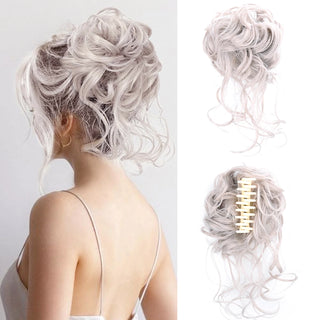 Buy cxzy-4503 Messy Curly Fluffy Hair Bun Clip in Ponytail Hair Extensions