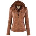 Winter Faux Leather Jacket Women