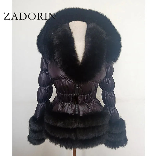 ZADORIN Fashion Faux Fur Coat