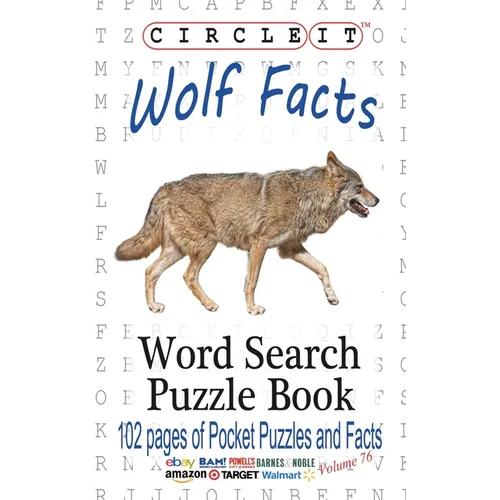 Circle It, Wolf Facts, Word Search, Puzzle Book - Paperback