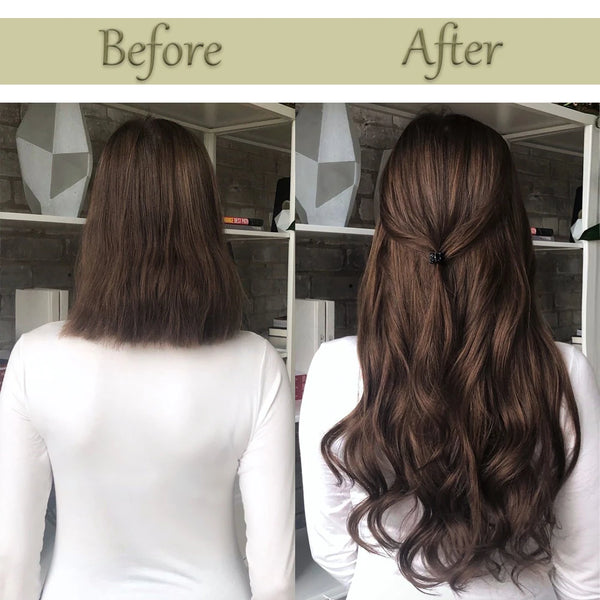 22Inch Long Straight Wavy Hair Extension 7Pcs/Set 16 Clips