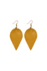 Teardrop Shape Genuine Leather Earrings