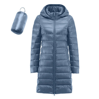 Buy blue Casual Hooded Down Coats