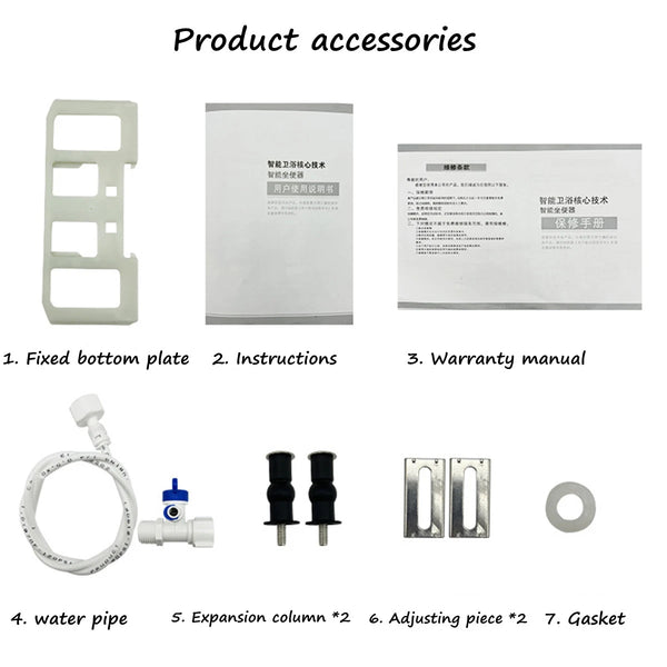 Electronic Smart Bidet Seat Self Cleaning Dual Nozzle Bidet Heated Intelligent