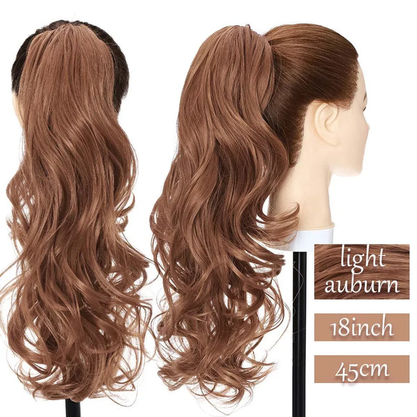 Synthetic Long Wavy Fake Ponytail Extension