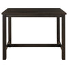 Rustic Wooden Counter Height Dining Table for Small Places, Espresso