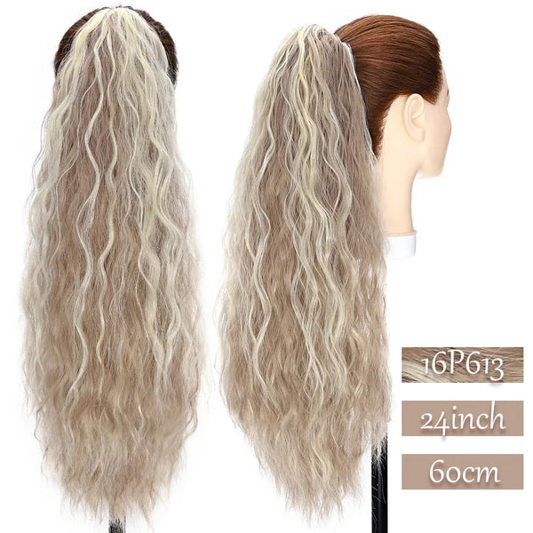 Synthetic Long Wavy Fake Ponytail Extension