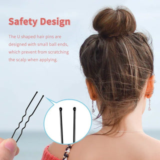 Waved U-Shaped Bobby Pin