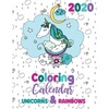 2020 Coloring Calendar Unicorns & Rainbows - Paperback
