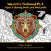 Yosemite National Park Adult Coloring Book and Postcards: A Magical Coloring Journey Through Yosemite National Park - Paperback