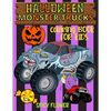Halloween monster trucks coloring book for kids ages 4-8: Easy and simple to color monster trucks, ghosts, zombies, mummies, witches and vampires for - Paperback