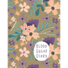 Blood Sugar Diary: Track Important Diabetes Information Daily One-Year Log Peach Purple Flower Design BONUS Coloring Pages! - Paperback