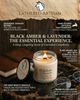 Black Amber & Lavender | Essential Oil | 3 oz Jar Candle