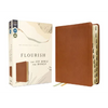 Flourish: The NIV Bible for Women, Leathersoft, Brown, Thumb Indexed, Comfort Print - Imitation Leather
