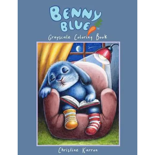 Benny Blue Grayscale Coloring Book - Paperback