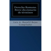 Derecho Romano: Breve diccionario de términos - Paperback