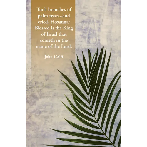 Palm Sunday Bulletin: In the Name of the Lord (Package of 100): John 12:13 (Kjv) - Paperback