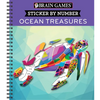Brain Games - Sticker by Number: Ocean Treasures (13 Images to Sticker) - Spiral