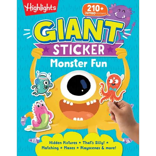 Giant Sticker Monster Fun: Hours of Giant Sticker Fun for Young Puzzlers 3 and Up, Halloween Mazes, Puzzles and Activities in This 64-Page Monster Boo - Paperback