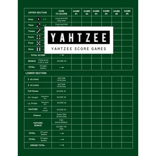 Yahtzee Score Game: Yahtzee Games Record Score, Scoresheet Keeper Notebook, Yahtzee Score Sheet, Yahtzee Score Card, Write in the Player N - Paperback