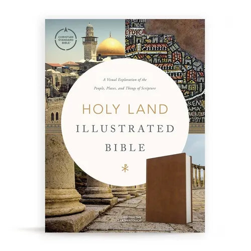 CSB Holy Land Illustrated Bible, British Tan Leathertouch: A Visual Exploration of the People, Places, and Things of Scripture - Imitation Leather