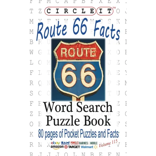 Circle It, U.S. Route 66 Facts, Word Search, Puzzle Book - Paperback