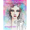 Fantasy Faces - A Coloring Book for Adults and All Ages!: Featuring 25 Fantasy Illustrations by Molly Harrison - Paperback