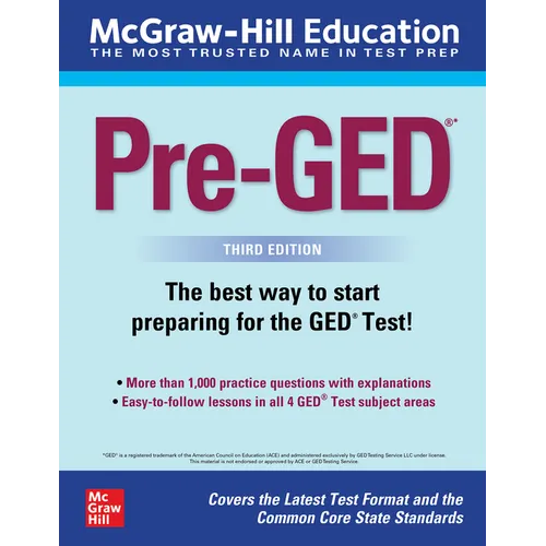 McGraw-Hill Education Pre-Ged, Third Edition - Paperback
