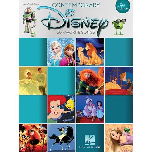 Contemporary Disney: 50 Favorite Songs - Disney Piano Book for Piano, Guitar, Vocal - Outstanding Sheet Music Book Collection - Vocal, Guitar, and Pia - Paperback