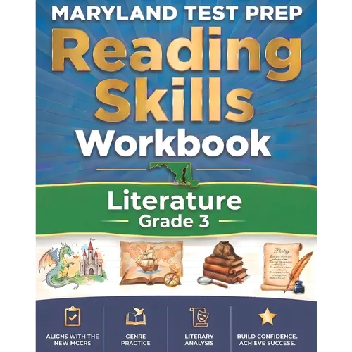 MARYLAND TEST PREP Reading Skills Workbook Literature Grade 3: Preparation for the MCAP English Language Arts Assessments - Paperback