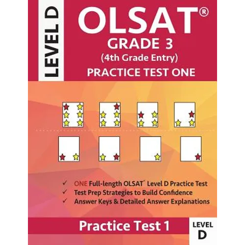 OLSAT Grade 3 (4th Grade Entry) Level D: Practice Test One Gifted and Talented Prep Grade 3 for Otis Lennon School Ability Test - Paperback