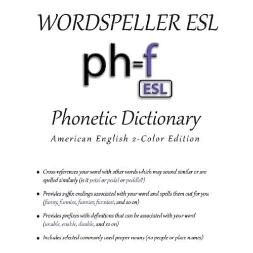 Wordspeller ESL Phonetic Dictionary: American English 2-Color Edition - Paperback