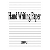 Hand Writing Paper: 100 Pages 8.5" X 11" - Paperback