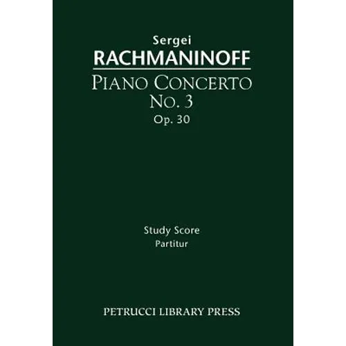 Piano Concerto No.3, Op.30: Study score - Paperback