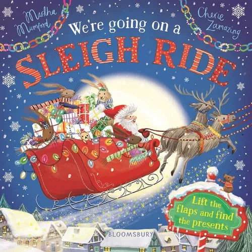 We're Going on a Sleigh Ride: A Lift-The-Flap Adventure (the Bunnies of Hoppity Hill) - Board Book