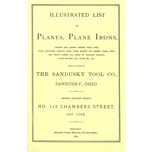 Sandusky Tool Co. 1877 Catalog - Paperback