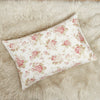 DaDa Bedding Hint of Mint Floral Cotton Flat Sheet Set