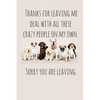 Thanks for leaving me deal with all these crazy people on my own.: Perfect goodbye gift for coworker that is leaving / going away gift for your co wor - Paperback