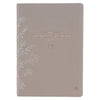 The Spiritual Growth Bible, Study Bible, NLT - New Living Translation Holy Bible, Faux Leather, Taupe Embroidred Floral - Leather
