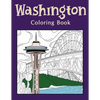 Washington Coloring Book: Coloring Books for Adults, Washington State Art, Museum of Glass, Seattle Great Wheel, Columbia Valley, Skagit - Paperback