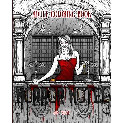 Adult Coloring Book: Horror Hotel - Paperback