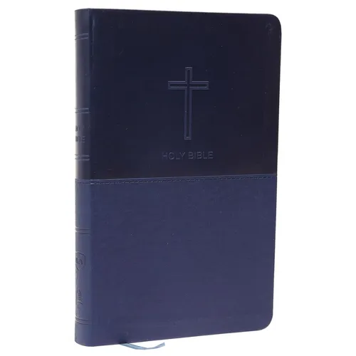 NKJV, Value Thinline Bible, Standard Print, Imitation Leather, Blue, Red Letter Edition - Imitation Leather