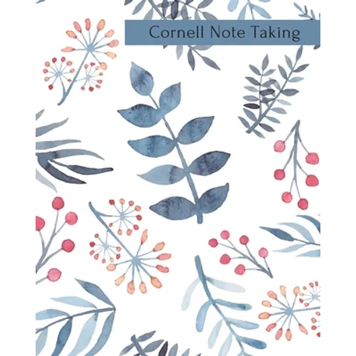 Cornell Note Taking: Floral Note Taking System Book For Students - Paperback