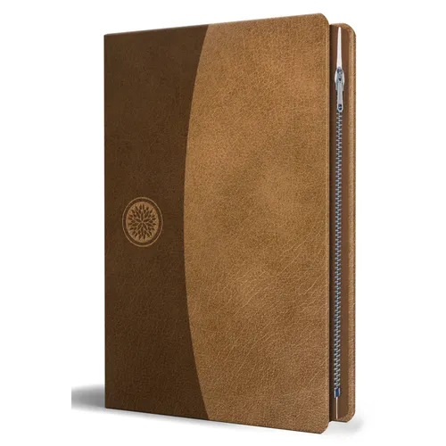 Biblia Reina Valera 1960 Tamaño Grande, Letra Grande Piel Canela Con Cremallera / Spanish Holy Bible Rvr 1960. Large Size Large Print Brown Leather wi - Bonded Leather