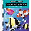 Brain Games - Sticker by Number: Under the Sea (28 Images to Sticker) - Spiral