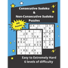 Consecutive Sudoku & Non-Consecutive Sudoku Puzzles: Challenging Sudoku Variant Puzzles (easy to hard) - Paperback