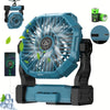 10400mAh 13hrs Rechargeable Automatic Oscillating Camping Fan with LED and Hook