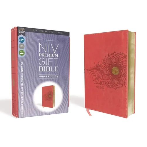 Niv, Premium Gift Bible, Youth Edition, Leathersoft, Coral, Red Letter Edition, Comfort Print: The Perfect Bible for Any Gift-Giving Occasion - Imitation Leather