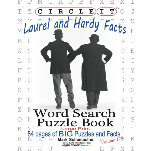 Circle It, Laurel and Hardy Facts, Word Search, Puzzle Book - Paperback
